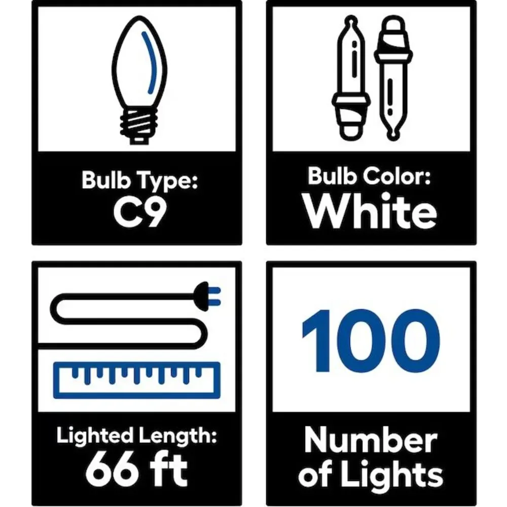 GE Energy Smart 100 LED Lights C9 LED Warm White Christmas Wedding
